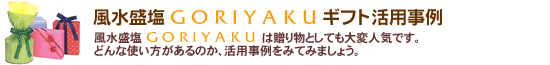 ギフト活用事例 風水盛り塩GORIYAKU